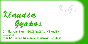 klaudia gyopos business card